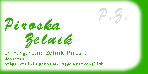 piroska zelnik business card